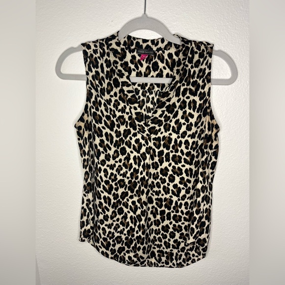 Vince Camuto Women’s Leopard Sleeveless Blouse - Picture 1 of 5